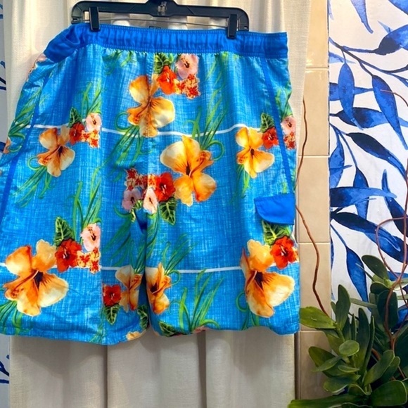 Men’s OP Ocean Pacific Tropical Board Shorts Size 2XL - Picture 6 of 7